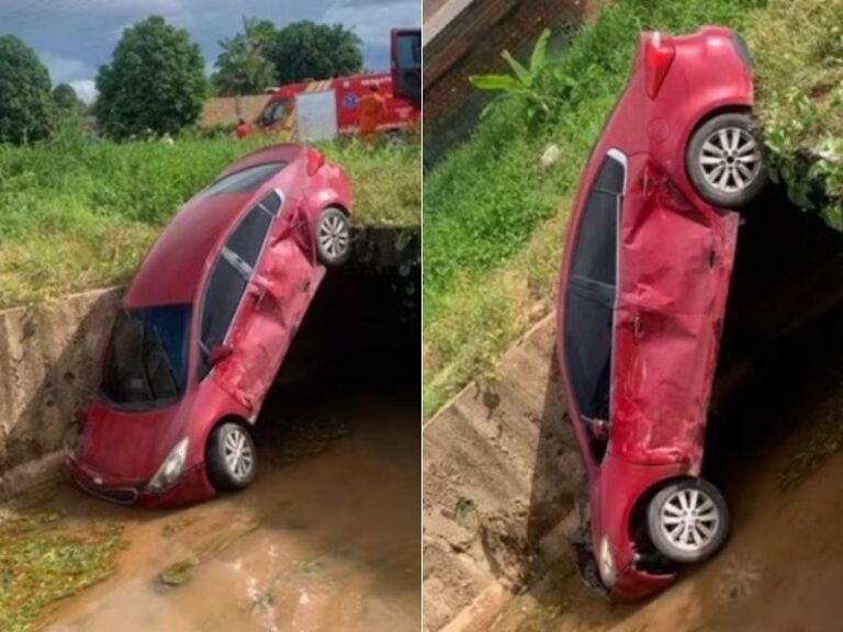 Crianças se envolvem em grave acidente ao pegarem carro da mãe