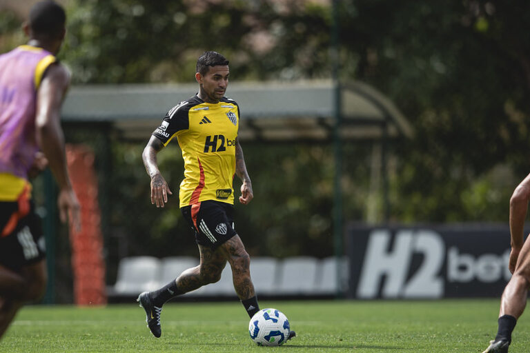 Dudu em treino pelo Atlético Mineiro (Foto: Pedro Souza/Atlético)