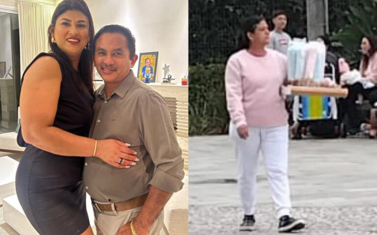 VEJA! Abandonada, ex-mulher de Manoel Gomes é vista vendendo algodão-doce no litoral de São Paulo