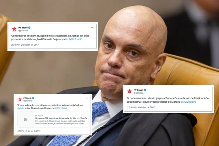 Oposição resgata críticas do PT a Alexandre de Moraes em 2017: "Ministro golpista"
