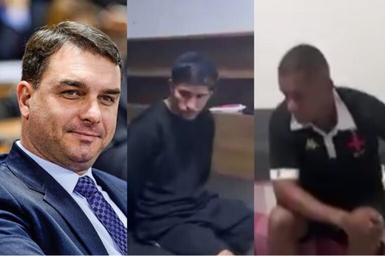 Flávio Bolsonaro mostra prisão de suspeitos que invadiram e roubaram casa de sua mãe