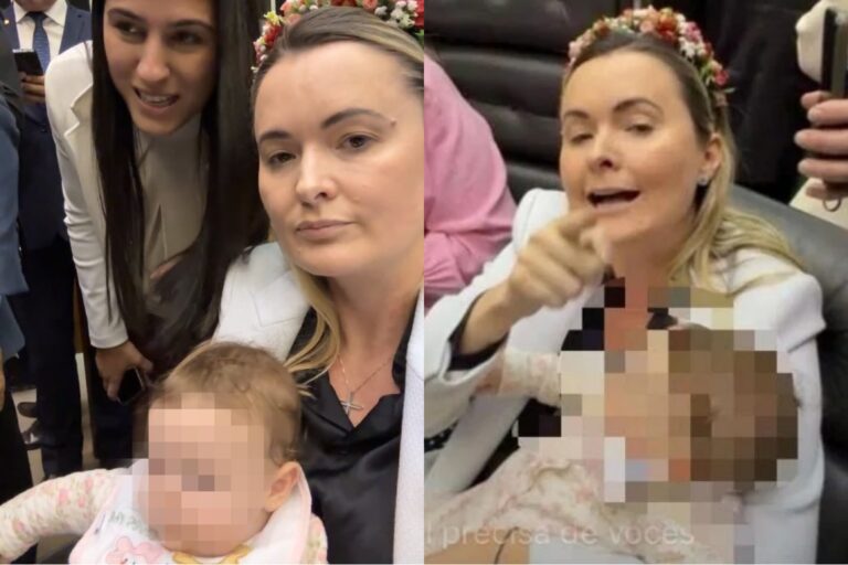 Após levar filha de 4 meses a protesto na Câmara, Júlia Zanatta é denunciada ao Conselho Tutelar