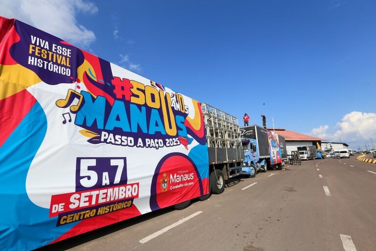 #SouManaus 2025: prefeitura inicia montagem de palcos e lança site oficial para inscrições