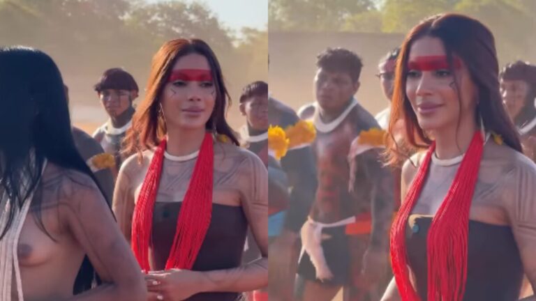 Anitta participou de ritual indígena no Território do Xingu