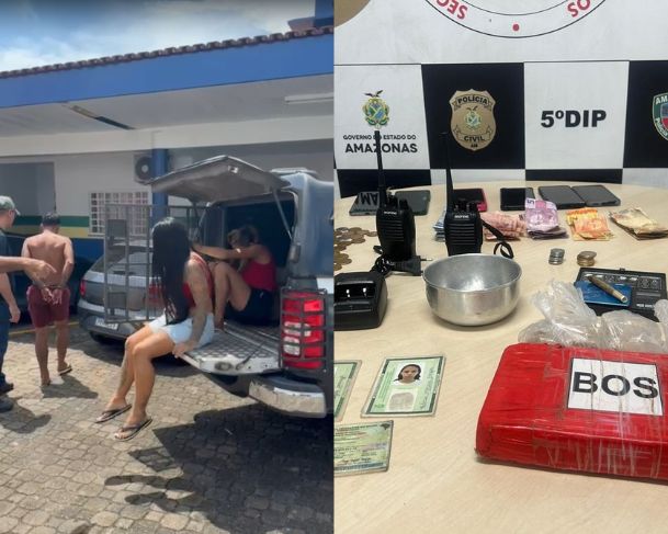 Pessoas presas com drogas no Amazonas