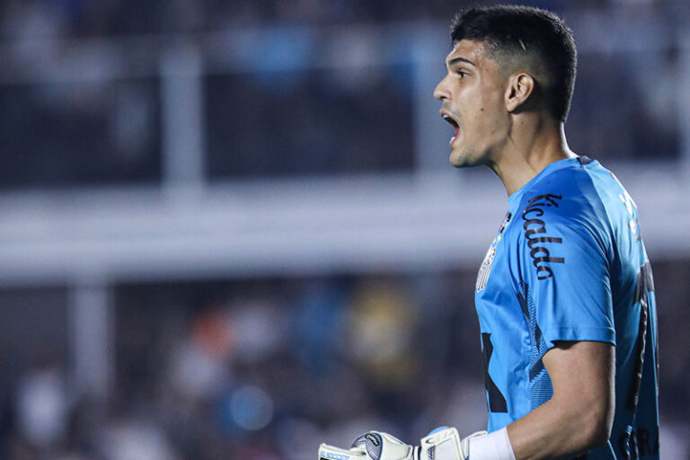 Gabriel Brazão, goleiro do Santos FC (Foto: Reinaldo Campos/SFC)