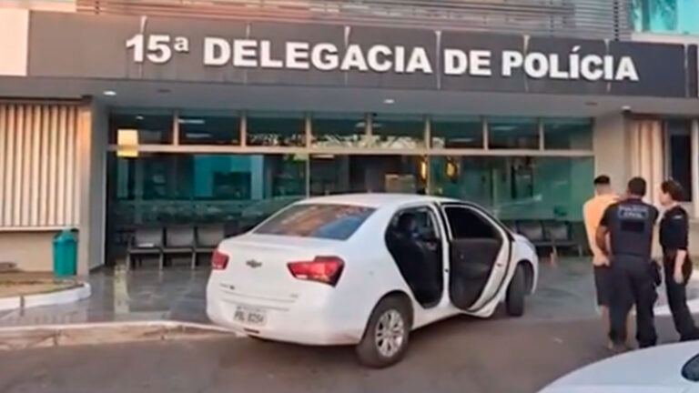 O homem foi preso e levado para a delegacia (Foto: Reprpodução)