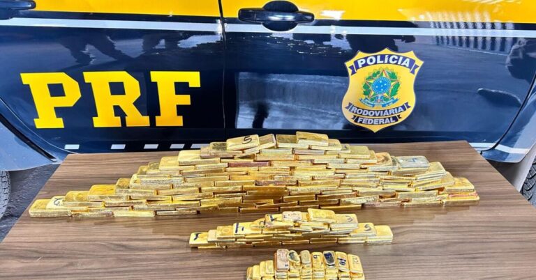 VÍDEO: PRF apreende 100 kg de ouro, avaliado em R$ 60 milhões, dentro de carro em Roraima