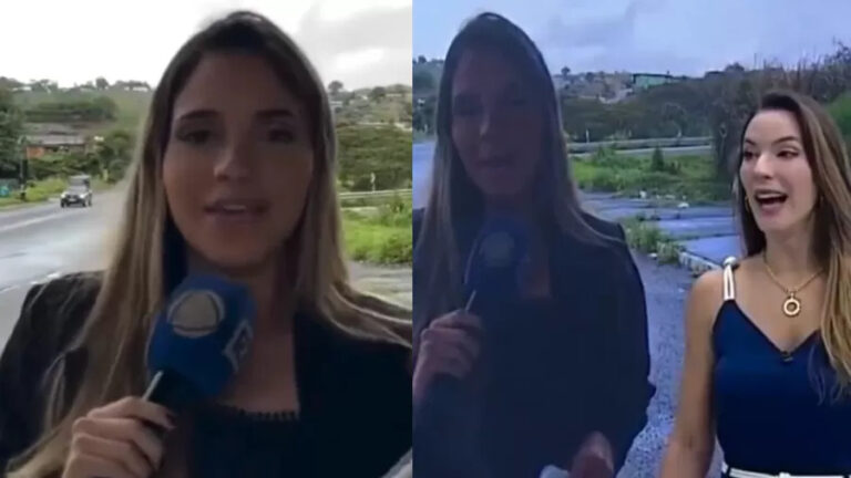 VÍDEO: Repórter da Record entra em trabalho de parto ao vivo, e emociona apresentadora de TV