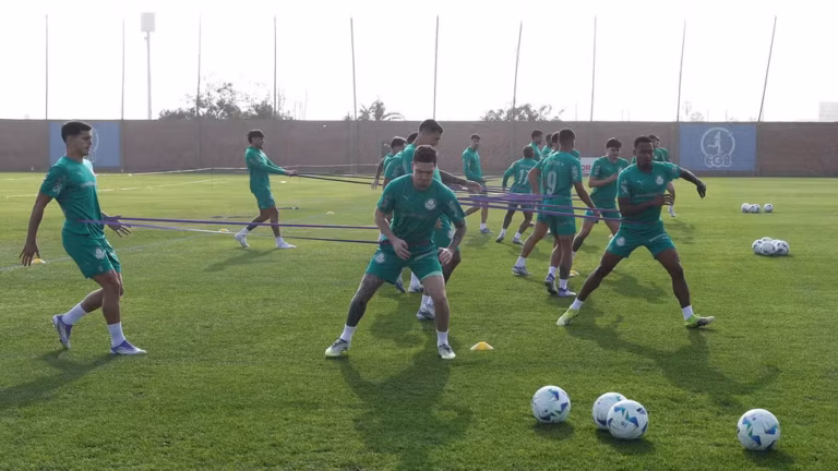 Treino do Palmeiras em Lima, no Peru (Foto: Cesar Greco/Palmeiras)