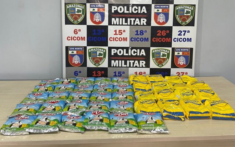 Adolecentes são apreendidas após furtar 42 pacotes de leite de supermercado em Manaus