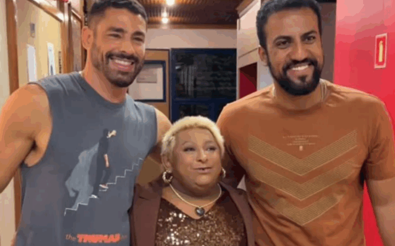 Patixa Teló surge com Cauã Reymond nos bastidores da Globo e empolga fãs