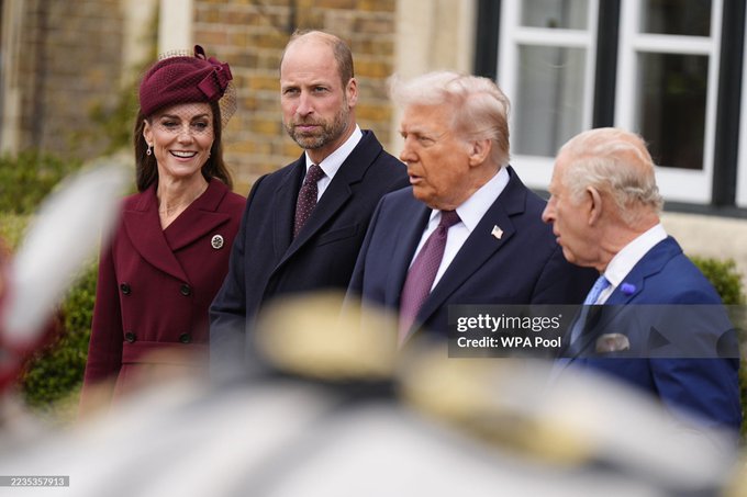 Trump é recebido por rei Charles III e família real na Inglaterra