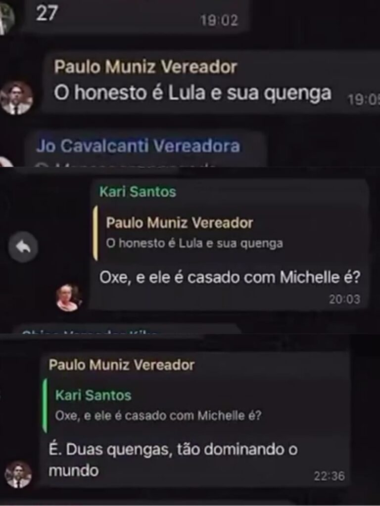 Vereador que chamou Michelle Bolsonaro de “quenga” é expulso do PL