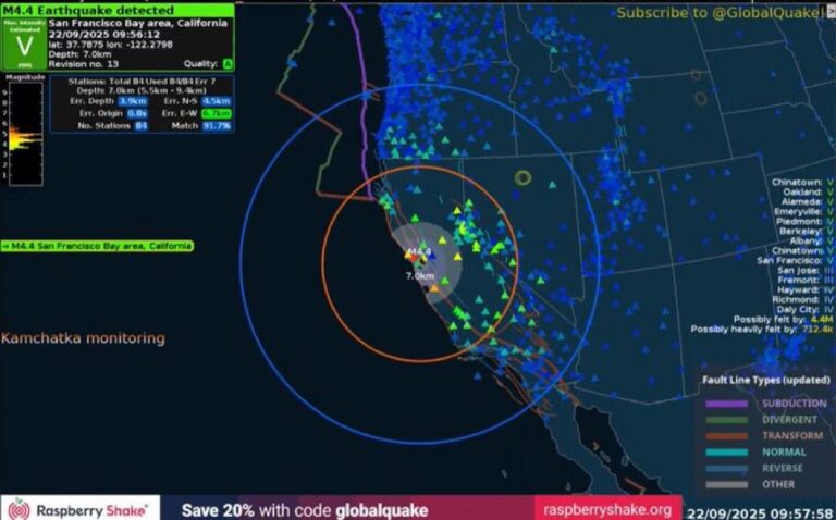 Terremoto atinge cidade dos Estado Unidos