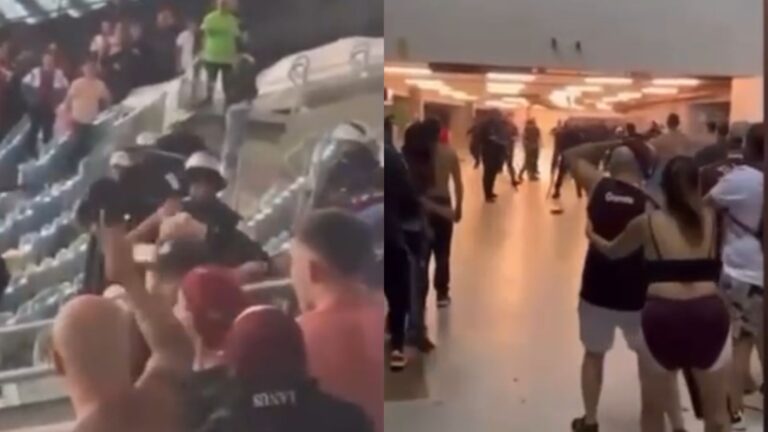 VÍDEO: Fluminense x Lanús é marcado por confusão entre torcidas e intervenção policial
