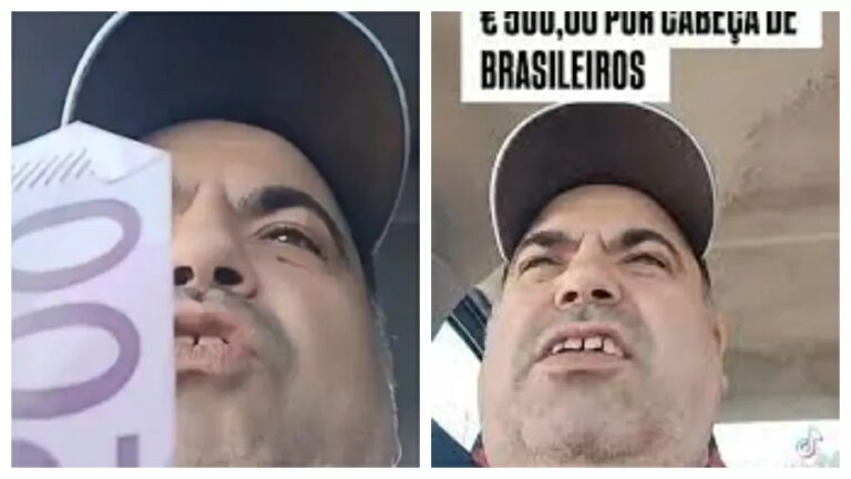 VÍDEO: Português é investigado por oferecer R$ 3 mil para quem matar brasileiros