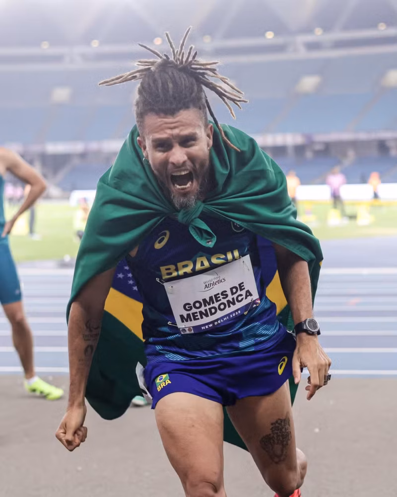 Ricardo Mendonça no Campeonato Mundial Paralímpico de atletismo (Foto: Cris Mattos/CPB)