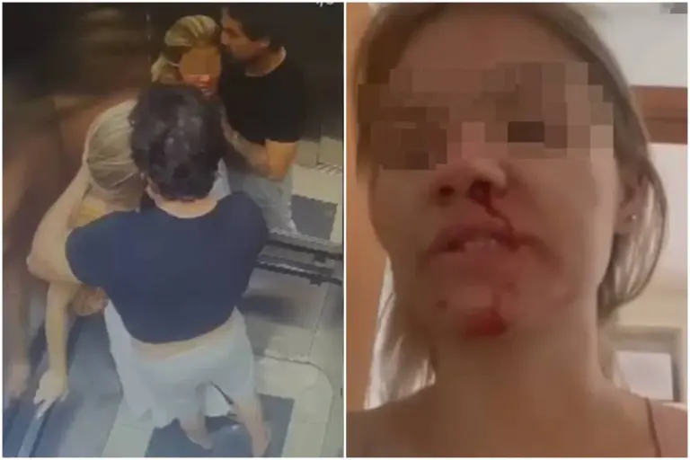 VÍDEO: Homem agride namorada, limpa sangue com a própria camisa e depois a beija em elevador VÍDEO: Homem agride namorada, limpa sangue com a própria camisa e depois a beija em elevador
