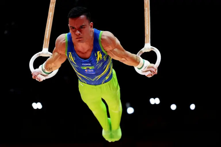 Caio Souza termina em 6º lugar na final de argolas do Mundial de Ginástica Caio Souza termina em 6º lugar na final de argolas do Mundial de Ginástica