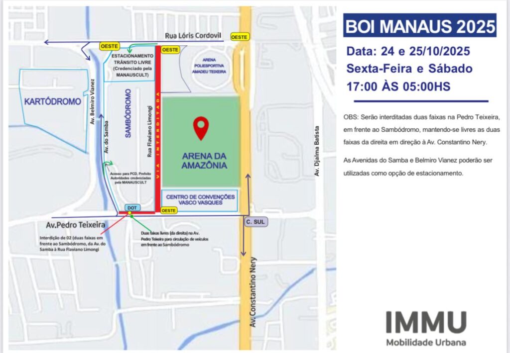 Eventos de comemoração do Aniversário de Manaus terá alteração no trânsito; veja mudanças