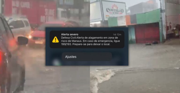 Defesa Civil emite notificação de alerta de alagamento em Manaus nesta terça (14) Defesa Civil emite notificação de alerta de alagamento em Manaus nesta terça (14)