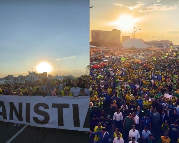 “Caminhada pela anistia” reúne apoiadores de Bolsonaro em Brasília “Caminhada pela anistia” reúne apoiadores de Bolsonaro em Brasília