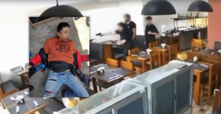 Criminoso é baleado durante assalto a policial dentro de restaurante Criminoso é baleado durante assalto a policial dentro de restaurante