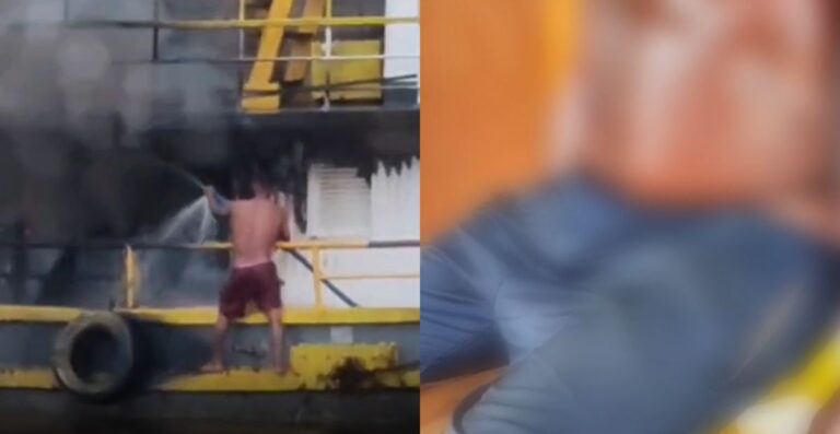 Incêndio em empurrador de balsas deixa homem gravemente ferido no AM Incêndio em empurrador de balsas deixa homem gravemente ferido no AM
