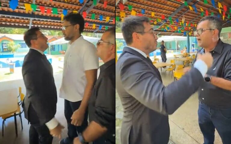 Com direito a encarada e xingamentos, Guedes, Raulzinho e secretário discutem em live Com direito a encarada e xingamentos, Guedes, Raulzinho e secretário discutem em live