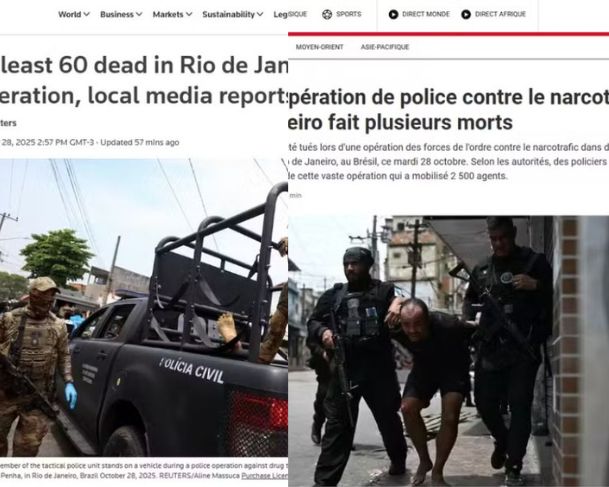 Imprensa internacional destaca “pior dia de violência da história” no Rio de Janeiro; veja as manchetes Imprensa internacional destaca “pior dia de violência da história” no Rio de Janeiro; veja as manchetes