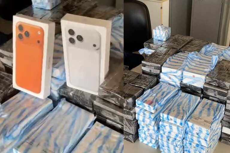 PRF apreende 169 iPhones avaliados em R$ 1,7 milhão escondidos em carro na BR-163 PRF apreende 169 iPhones avaliados em R$ 1,7 milhão escondidos em carro na BR-163