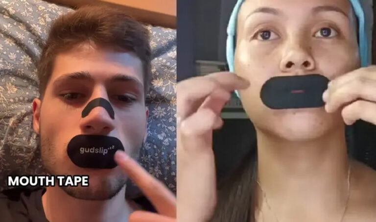 Trend no TikTok incentiva pessoas a dormirem de boca tapada com fita e especialistas alertam sobre riscos Trend no TikTok incentiva pessoas a dormirem de boca tapada com fita e especialistas alertam sobre riscos
