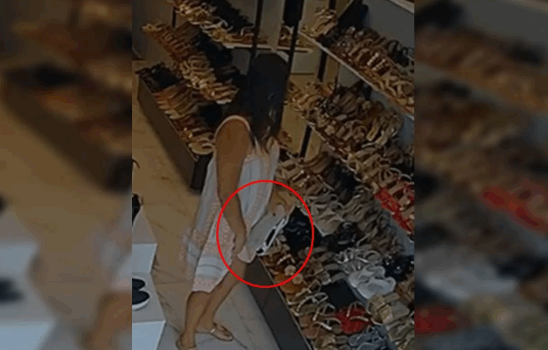 Mulher furta sapato no DF e esconde na calcinha; veja vídeo