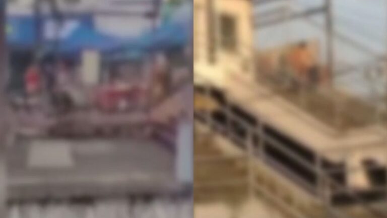 Mulher nua causa confusão em estação de trem