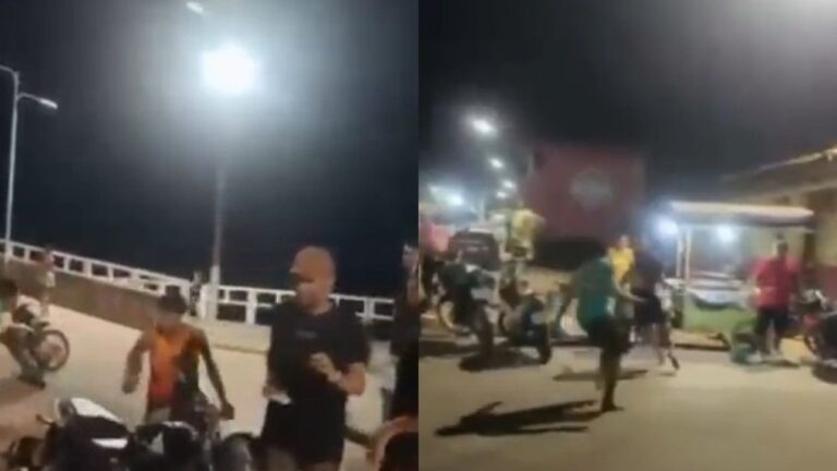 Homem armado com facão persegue mulher e é espancado por populares