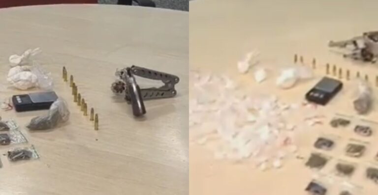 ROCAM desarticula “boca de fumo” e apreende arma, drogas e munições no Tarumã; suspeito foge
