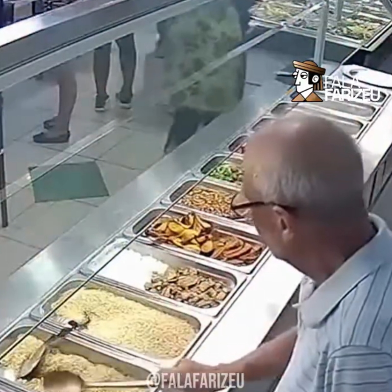 Cliente deixa cair dentadura em feijão de restaurante self-service e cena viraliza