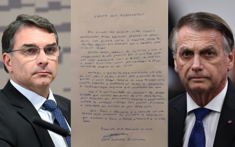 Bolsonaro reafirma apoio a pré-candidatura de Flávio à Presidência em carta escrita à mão