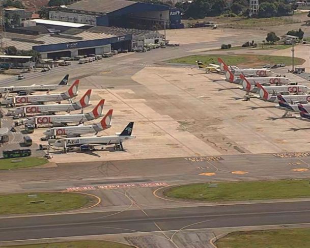Ventos fortes forçam Aeroporto de Congonhas a cancelar voos nesta quarta-feira (10) Ventos fortes forçam Aeroporto de Congonhas a cancelar voos nesta quarta-feira (10)