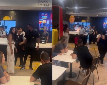 Discussão em fastfood termina em troca de socos e chutes