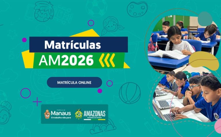 Rematrículas automáticas para 2026 da rede municipal de Manaus começam nesta segunda (22)