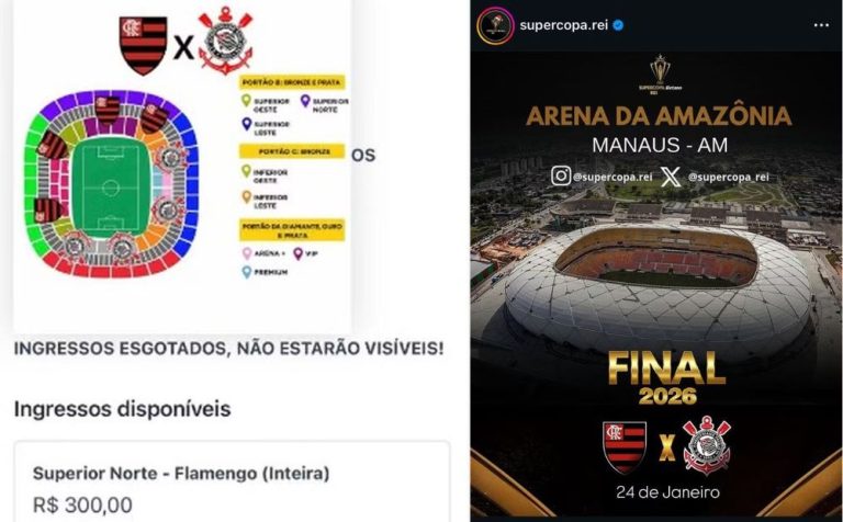 Golpistas divulgam fake news e anunciam falsa venda de ingressos para Supercopa Rei em Manaus