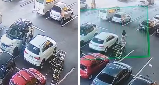 Vídeo mostra sequestro de mulher em estacionamento