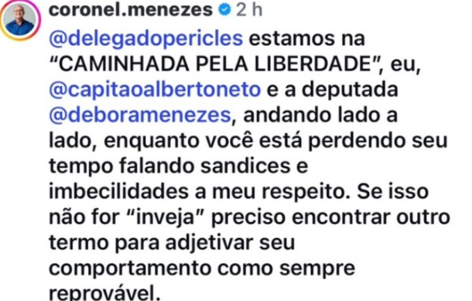 Resposta de Alfredo Menezes
