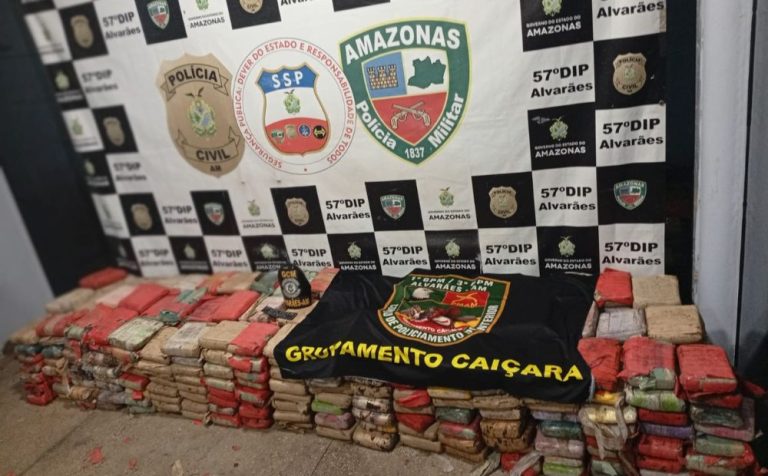 Polícia apreende cerca de meia tonelada de drogas no interior do AM