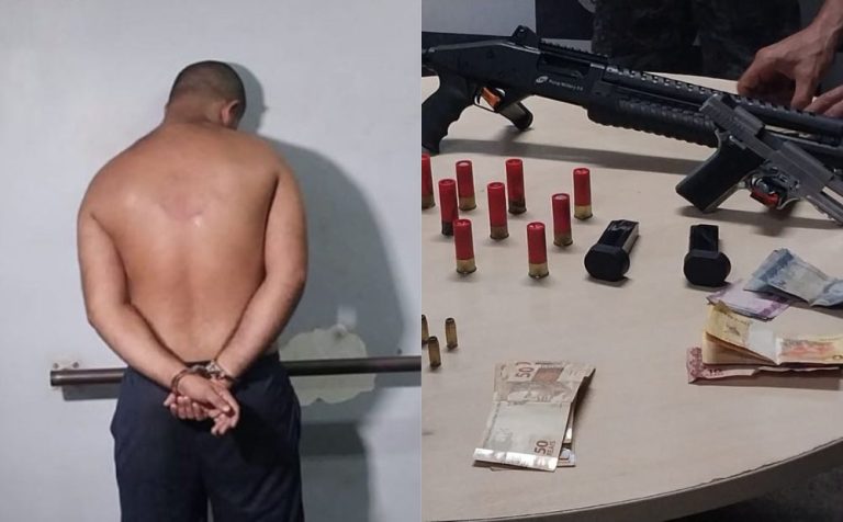 Foragido da Justiça por latrocínio é preso com armas e munições na zona Norte de Manaus