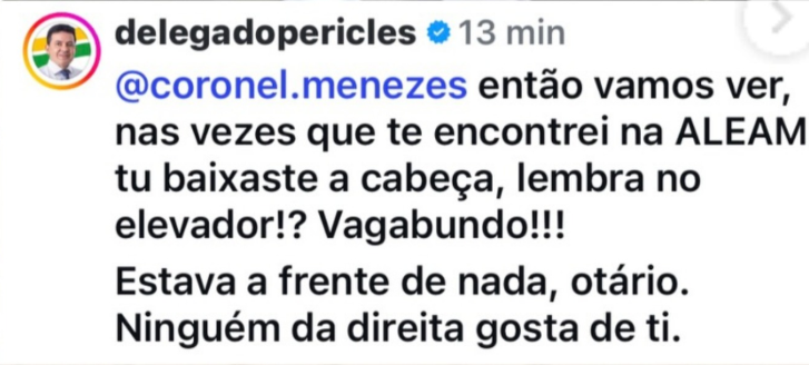 Post do Delegado Péricles