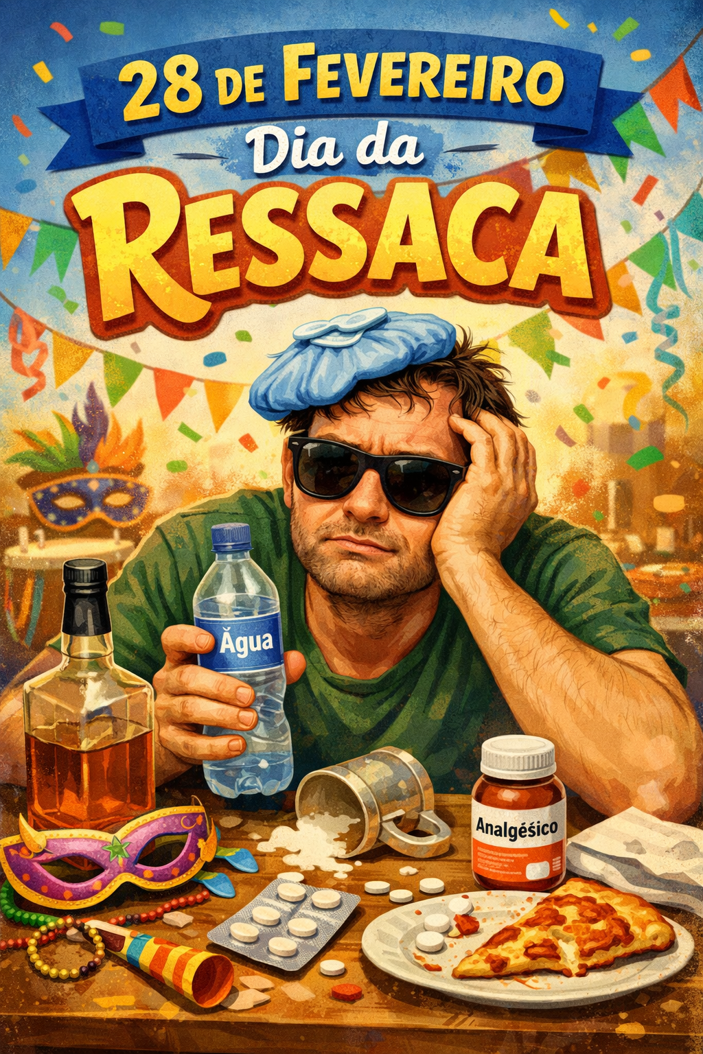 Dia da Ressaca em imagem criada por IA