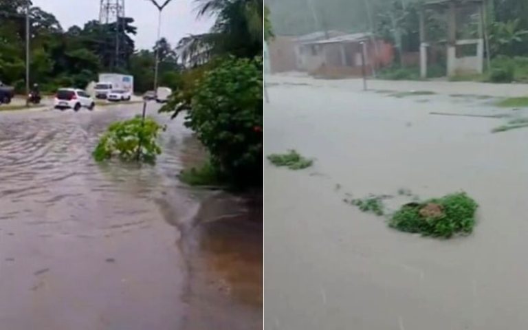 Chuva intensa causa alagamentos e coloca Manaus em alerta severo nesta sexta-feira (6)